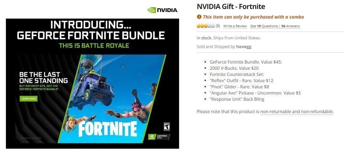 New Nvidia Fortnite Bundle 2000 V-Bucks Counterattack Set