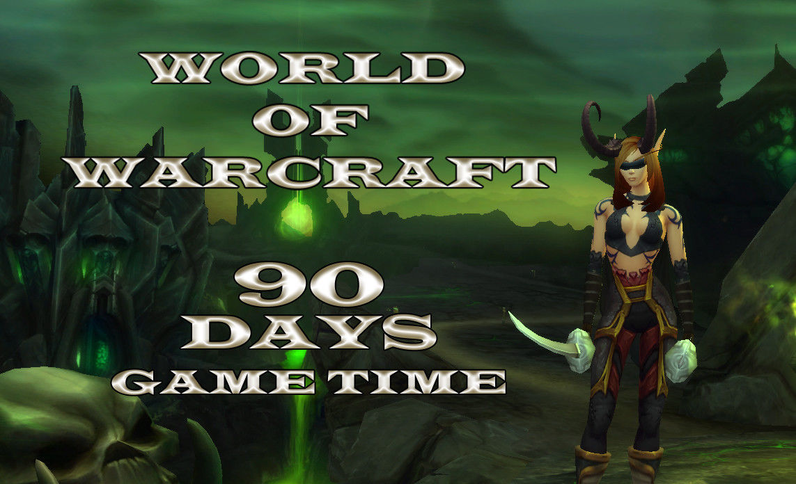 World of Warcraft 90 Days Pre-Paid Game Time USA / Canada Timecard Gamecard