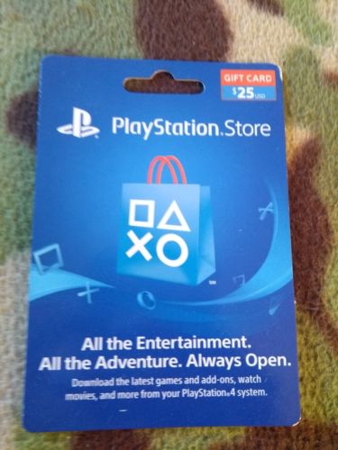$25 US PlayStation Store PSN Gift Card MAIL DELIVERY ONLY/FREE SHIPPING TRACKING