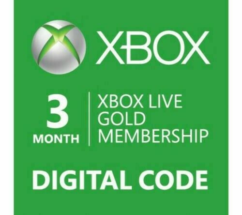 Microsoft 3 Month Xbox Live Gold Membership Subscription Quick Delivery!