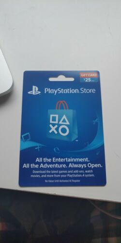Sony Playstation Network $25 USD Card - PSN 25 Dollar - PS4 PS3 PSP USA Only