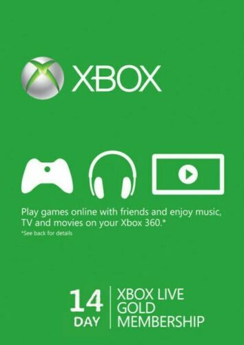 Xbox Live 14 Day Gold Trial Membership 14 Days 2 Weeks Xbox One Xbox 360 D Code