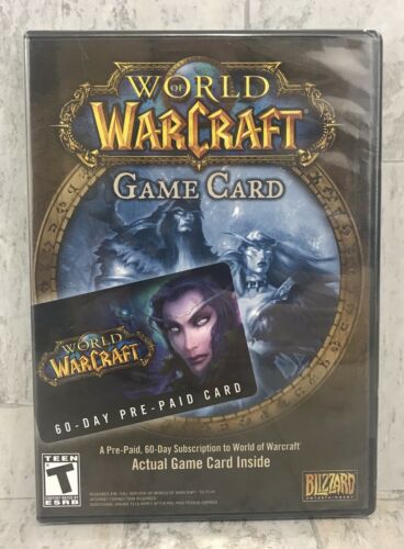 World of Warcraft 60 Day Pre-paid Gamecard Game Time Timecard US
