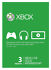 Microsoft Xbox Live Subscription 3 Month Gold Membership Card Digital - S4452131