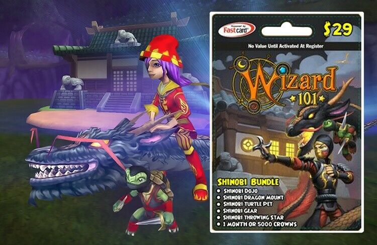 Wizard101 Shinobi Bundle RETIRED $29 Game Card