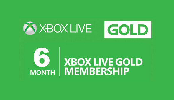 Microsoft XBOX LIVE 6 Months Subscription Card--Fast Delivery for ONE & 360