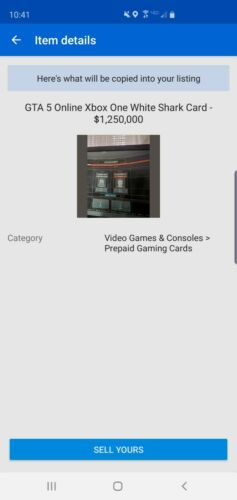 GTA 5 Online Xbox One White Shark Card - $5,500,000