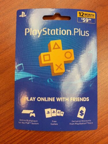 Sony PlayStation Plus 1 Year Subscription Membership Card