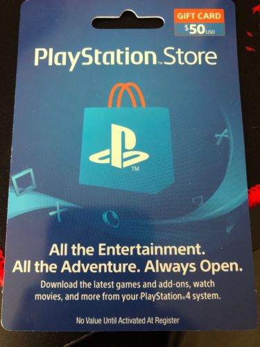 50 Dollar PlayStation Gift Card