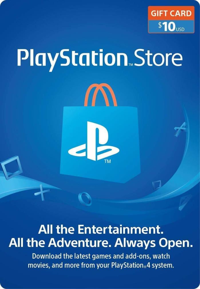 Playstation Network $10 USD - PSN Gift Card - USA Store - ( Digital Dlivery )