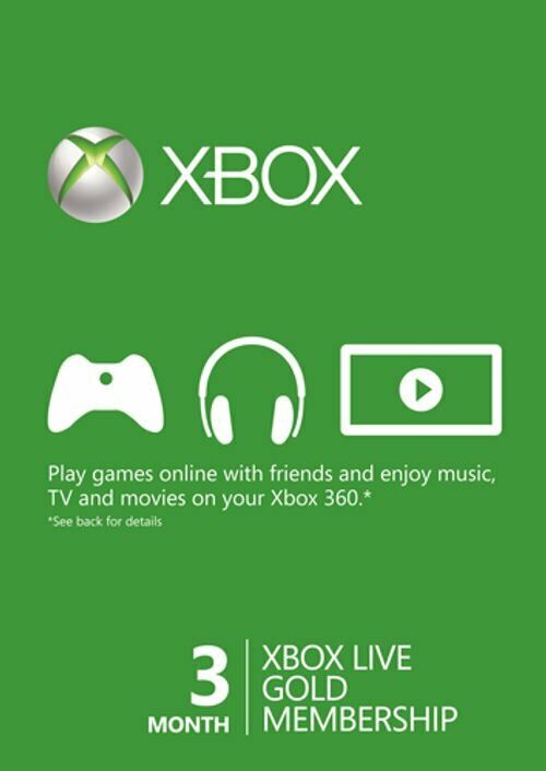 3 Month Xbox Live Gold Membership (Xbox One/360) Worldwide Activation Code