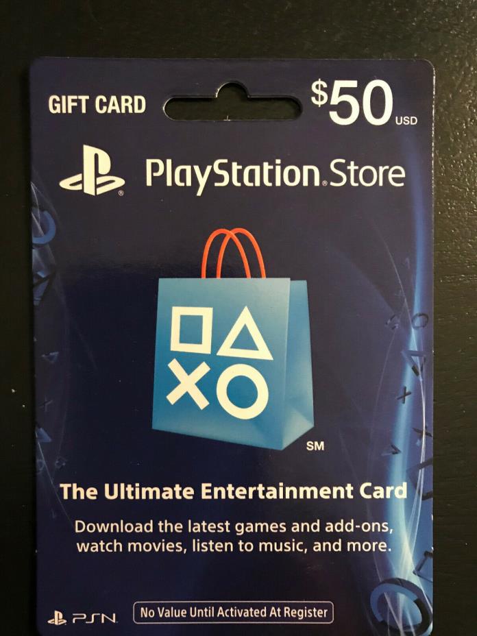 PlayStation Store $50 gift card, brand new, not scratched