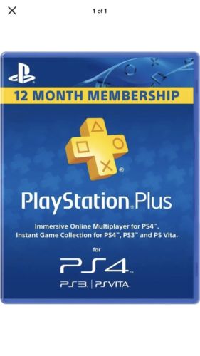sony playstation plus 1 year membership Code Instantly Delivered Threw Email