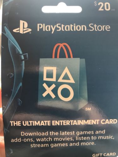 $20 Playstation Store Gift Card