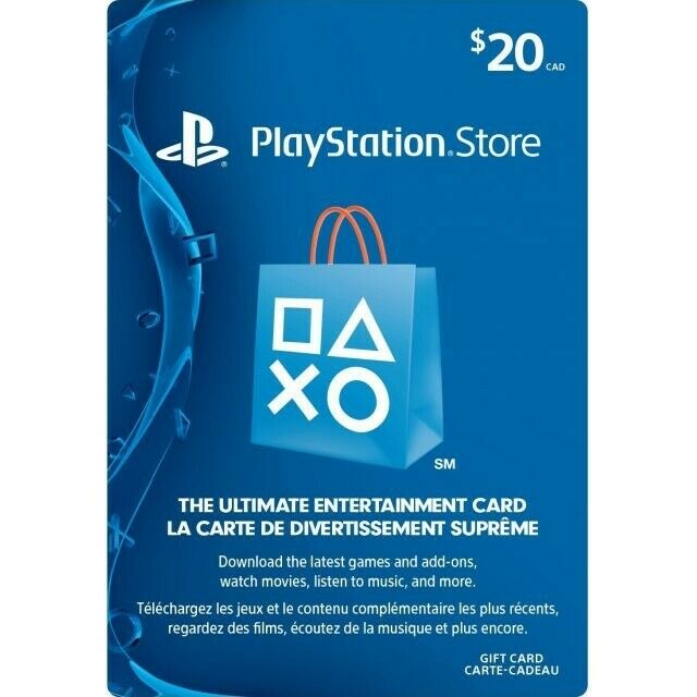 Sony Playstation Network $20 USD Card - PSN 20 Dollar - PS4 PS3 PSP USA Only