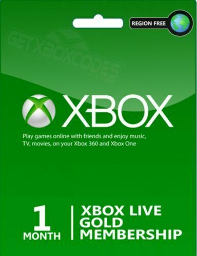 Microsoft Xbox Live Gold 1 Month Trial (2 X 14 / 28 Days) UNUSED
