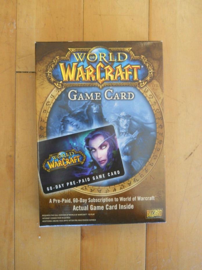 World of Warcraft NEW 60 Day Pre-Paid Game Card 2 Month Subscription