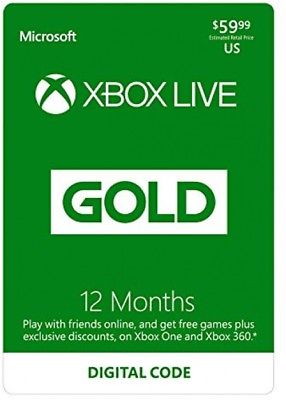 12 Month Xbox Live Gold Membership - [Digital Code]