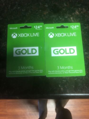 Microsoft Xbox Live pre Paid GOLD membership Cards (READ DESCRIPTION)