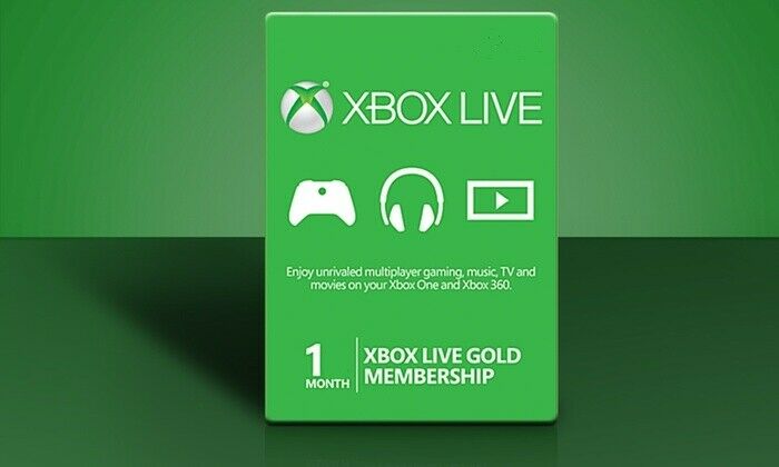 Xbox Live 1 Month Gold Membership Email Delivery