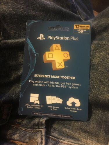 Sony PlayStation Plus 1 Year Subscription Membership Card