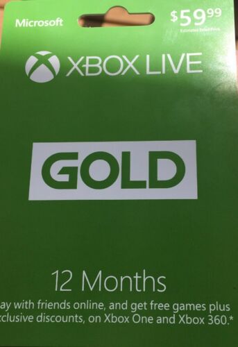 Xbox One/360 Live 12 Month Gold Membership Subscription