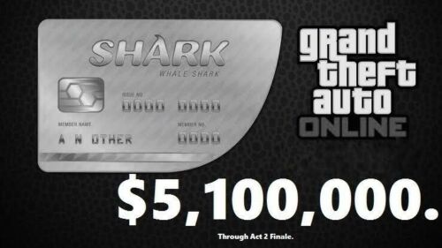 GTA V SHARK CARD  PS4 Grand Theft Auto Online $6,000,000 (READ DESCRIPTION)