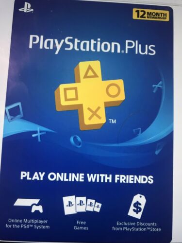 Sony PlayStation Plus 1 Year Membership Subscription Card - NEW!