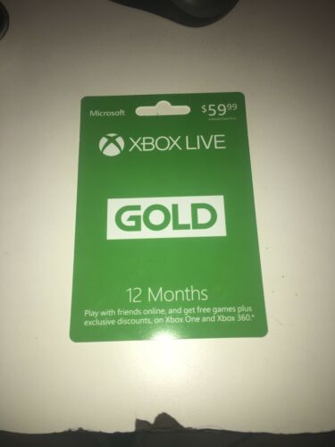 Microsoft Xbox Live Subscription 12 Month Gold Membership Card - A048045