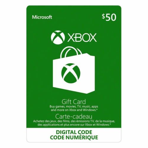 Xbox Live $50 Gift Card - CAD