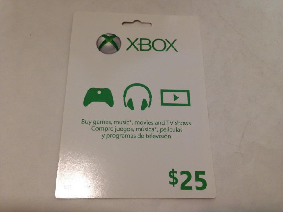 Microsoft XBOX LIVE $25 GIFT CARD - Physical Card - Brand NEW - FREE SHIPPING