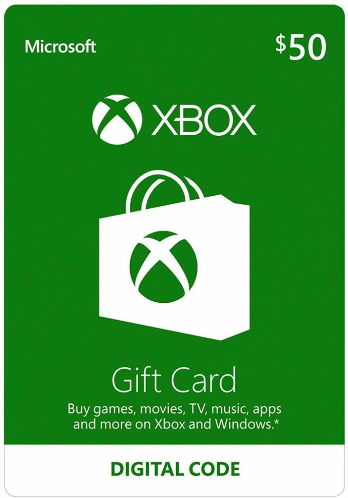 $50 Xbox Microsoft Gift Card - DIGITAL Delivery