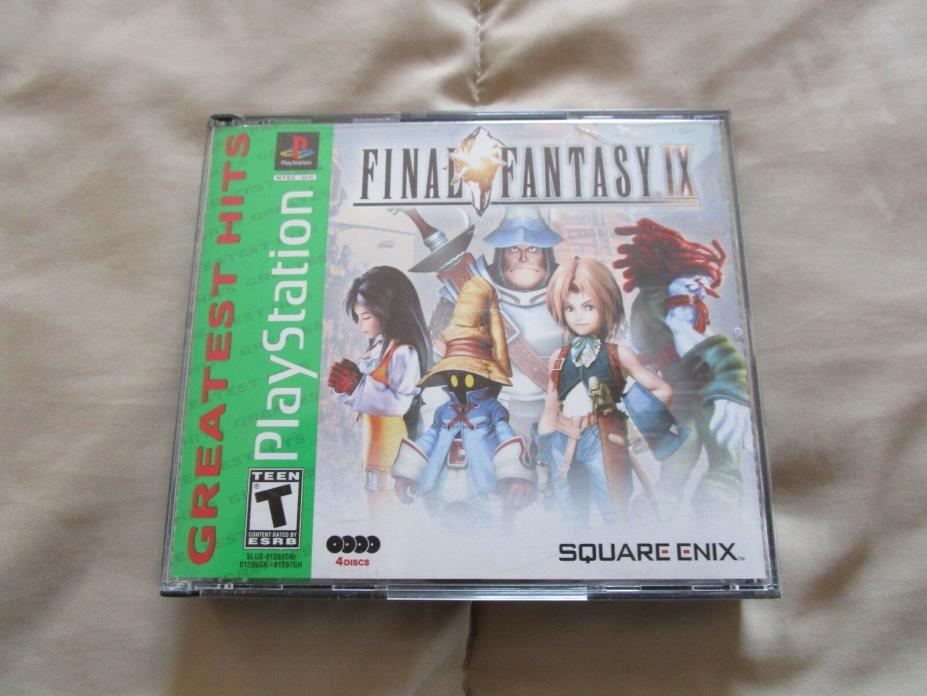 Playstation 1 PS1 Final Fantasy IX Plays Great all 4 Discs crack on back cover