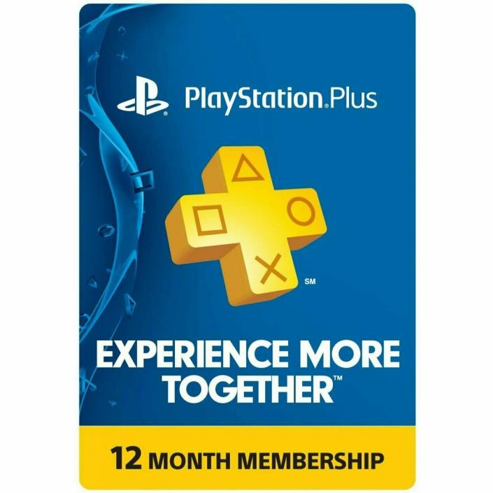 PlayStation Plus 12 Month 365 Day PSN Membership PS3 PS4 PS NO CODE!fast receive