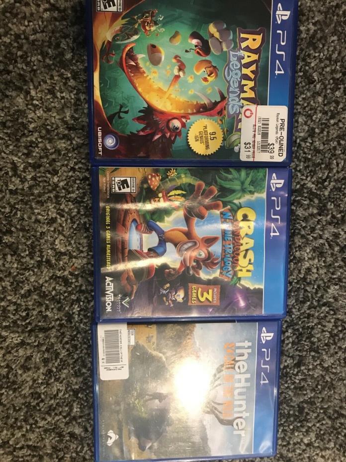 PlayStation 4 3pck Bundle! Ray man Crash and the Hunter