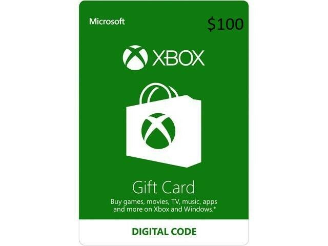 XBOX $100 USD Gift Card for Microsoft Xbox One / Xbox 360 - 100 Dollars [USA]