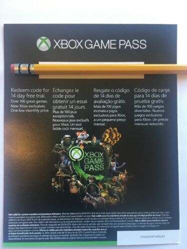 14 Day Xbox One Game Pass (Not Xbox Live) Free Shipping Email Delivery