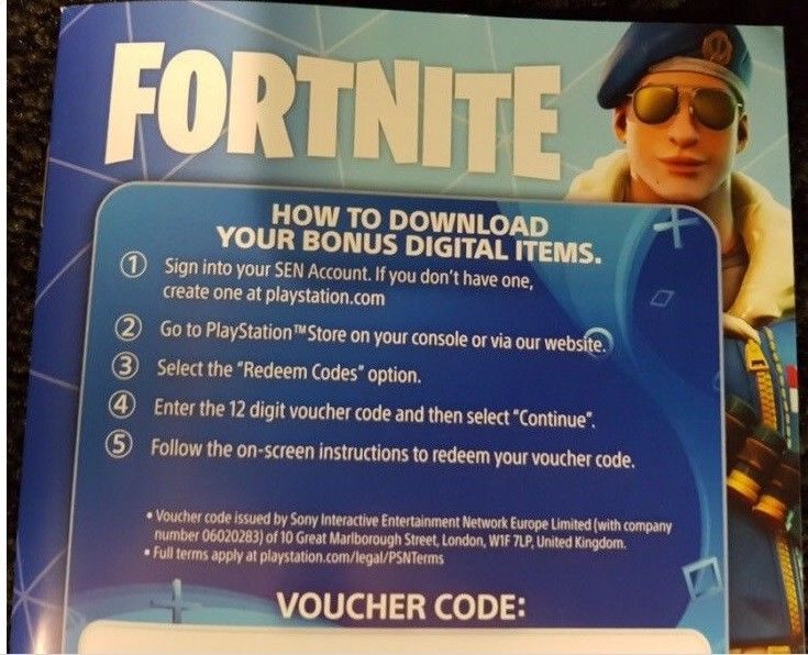 Fortnite Royale Bomber Epic Outfit Skin+500 V Bucks (PS4) US