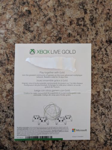 Xbox Live Gold 14 Days Trial Code (code only)