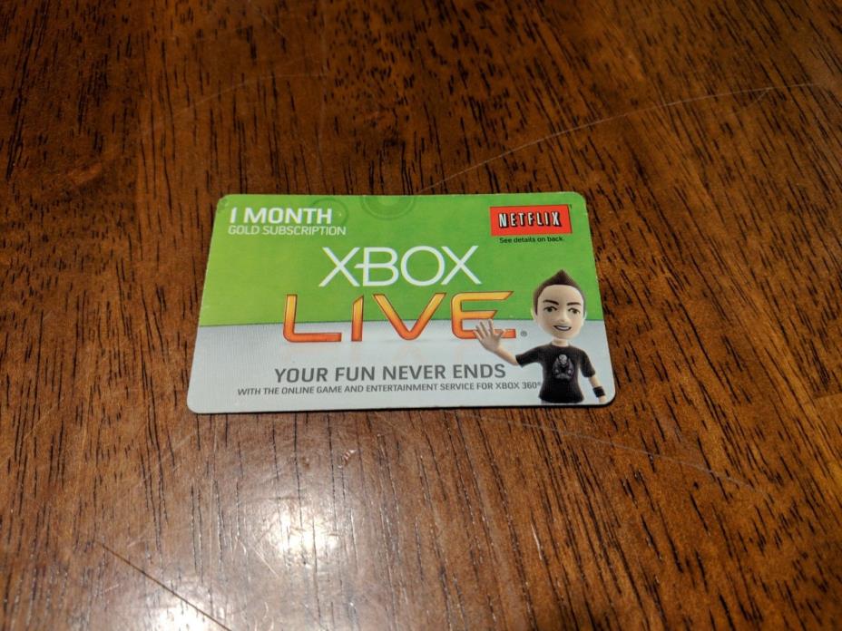 XBOX LIVE GOLD Membership Card 1 Month XBOX ONE / XBOX 360