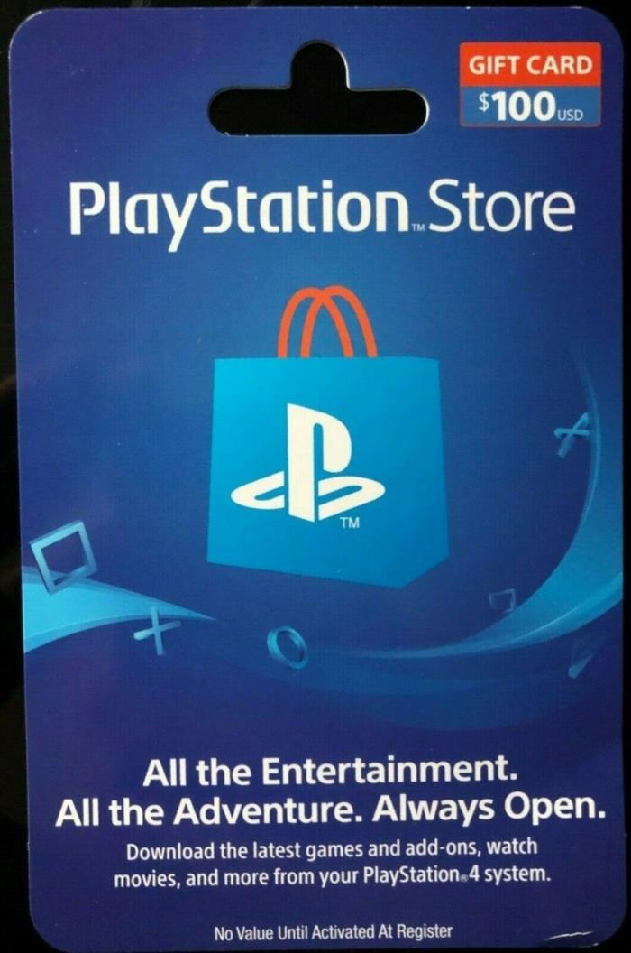 $100 PlayStation Network Store PSN Sony Gift Card - DIGITAL Delivery