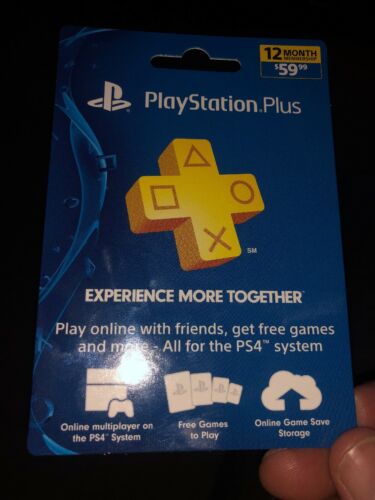Sony 1 Year PlayStation Plus PSN Membership Card Brand NEW