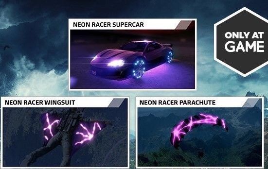 Just Cause 4 Neon Racer Pack Day DLC Add-On for Playstation 4