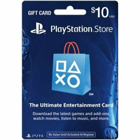 Sony Playstation Network $10 USD Card - PSN 10 Dollar - PS4 PS3 PSP USA Only