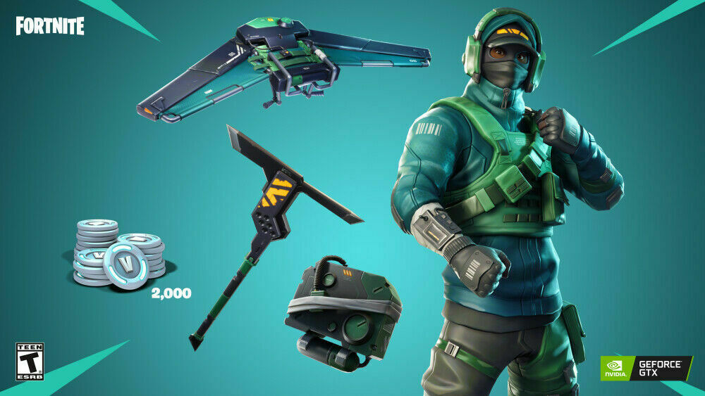 Nvidia Gift Geforce Fortnite Bundle with 2000 V-Bucks Counterattack Redemption C