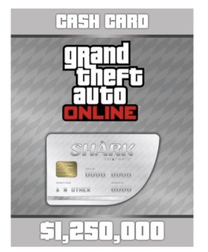 Grand Theft Auto V Online GTA PC Rockstar Great White Shark Cash Card $1,250,000
