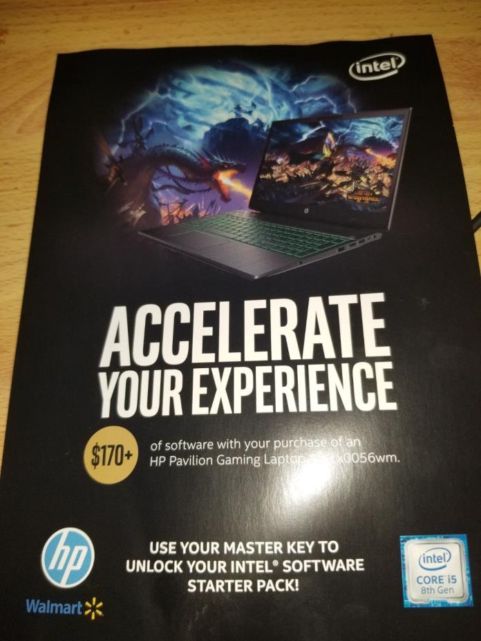 Intel's HP Pavilion Gaming Laptop's Master Key Starter Packet
