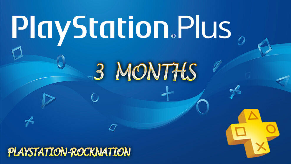 3 Month PlayStation PS Plus PS4-PS3 -Vita-( NO CODE )