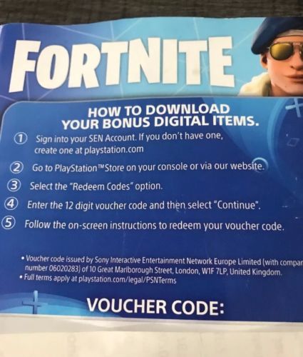 Fortnite Royale Bomber Epic Outfit Skin+500 V Bucks Code PS4 (See Description)