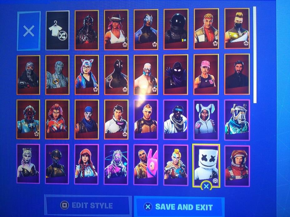 Fortnite account galaxy,black knight,marshmello,other skins,and battle pass 2-7